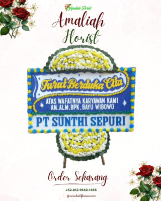 Papan Bunga Duka di Tuyau